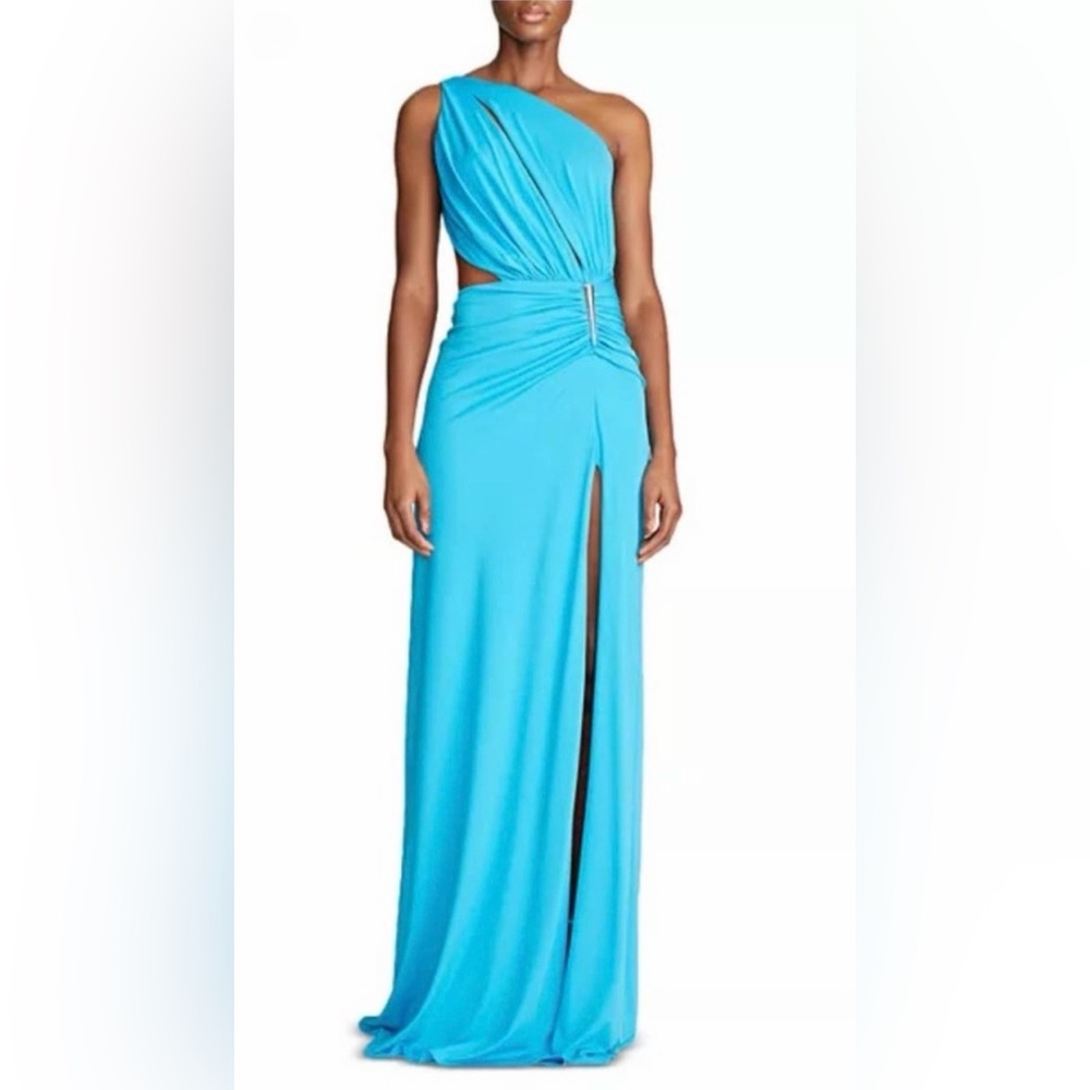 Halston Heritage Vibrant Blue One-Shoulder Gown NEW without tags - NEVER WORN